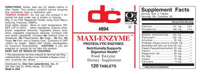 Photo of the DC Maxi-Enzyme label