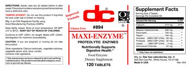 Photo of the DC Maxi-Enzyme label