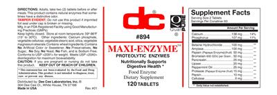 Photo of the DC Maxi-Enzyme label