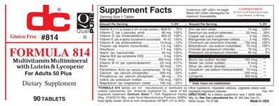 Photo of the DC Formula 814 label