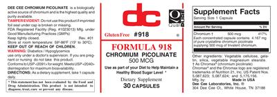 Photo of the DC Formula 918 label