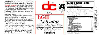 Photo of the DC hGH label