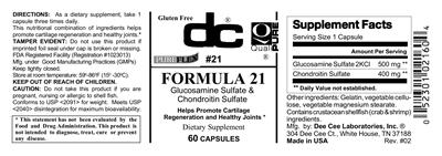 Photo of the DC Formula 21 label