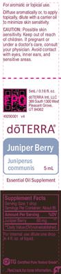 Photo of the doTERRA Juniper Berry label