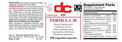 Photo of the DC Formula 30 label