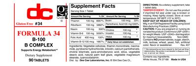 Photo of the DC Formula 34 label