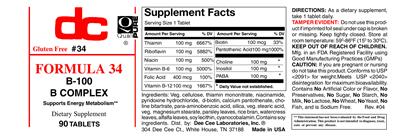 Photo of the DC Formula 34 label