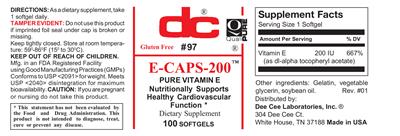 Photo of the DC E-Caps-200 label