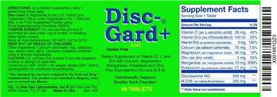 Photo of the DC Disc-Gard+ label