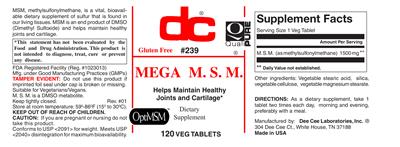 Photo of the DC Mega M. S. M. label