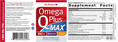 Photo of the Dr. Sinatra Omega Q Plus Max label