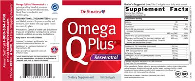 Photo of the Dr. Sinatra Omega Q Plus Resveratrol label