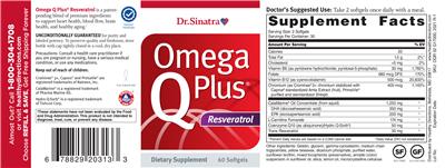 Photo of the Dr. Sinatra Omega Q Plus Resveratrol label