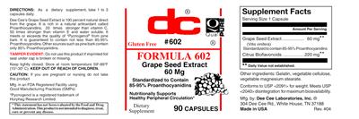 Photo of the DC Formula 602 label