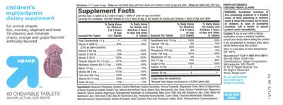 Photo of the up&up Children's Multivitamin label