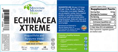 Photo of the Mountain Meadow Herbs Echinacea Xtreme label