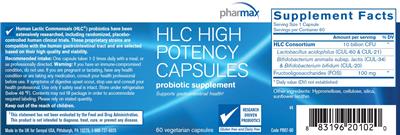 Label of HLC High Potency Capsules