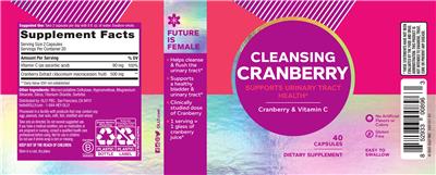 Photo of the OLLY Cleansing Cranberry label