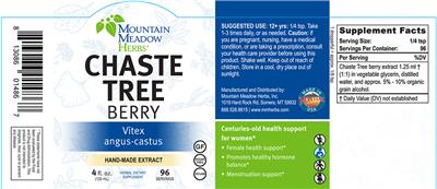 Photo of the Mountain Meadow Herbs Chaste Tree Berry label