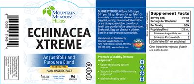 Photo of the Mountain Meadow Herbs Echinacea Xtreme label