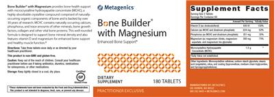 Photo of the Metagenics Bone Builder with Magnesium label