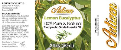 Photo of the Artizen Lemon Eucalyptus label