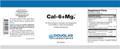 Photo of the Douglas Laboratories Cal-6+Mg. label