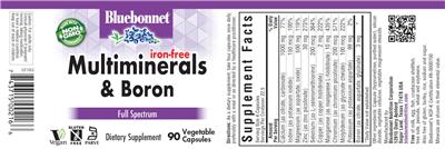 Photo of the Bluebonnet Multiminerals & Boron label