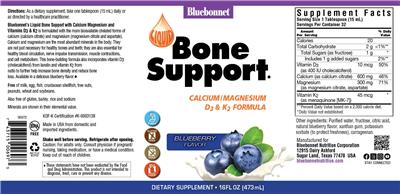 Photo of the Bluebonnet Liquid Bone Support Blueberry Flavor label