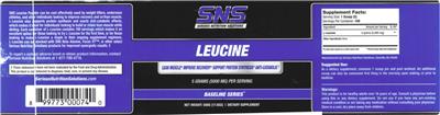 Photo of the Serious Nutrition Solutions Leucine label