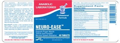 Photo of the Anabolic Laboratories Neuro-Ease label