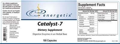 Photo of the Energetix Catalyst-7 label