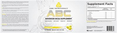 Photo of the Core Nutritionals ABC Lemon Drop label
