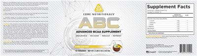 Photo of the Core Nutritionals ABC Pina Colada label