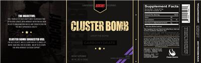 Photo of the Redcon1 Cluster Bomb Grape label