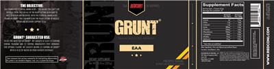 Photo of the Redcon1 Grunt Pineapple Banana label
