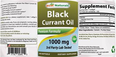 Black Currant Oil 1000 mg