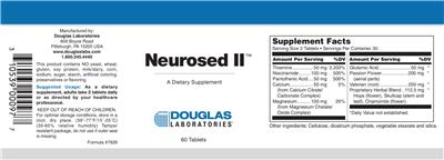 Photo of the Douglas Laboratories Neurosed II label