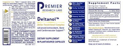 Photo of the Premier Research Labs Deltanol label