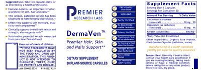 Photo of the Premier Research Labs DermaVen label