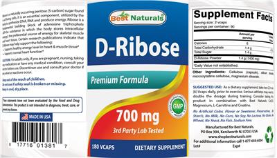 D-Ribose 700 mg