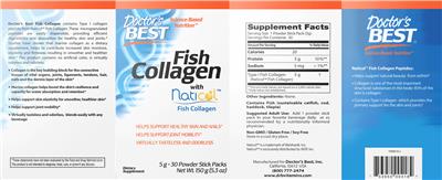 Photo of the Doctor's Best Fish Collagen with Naticol 5 g label