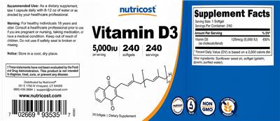 Vitamin D3 5,000 IU