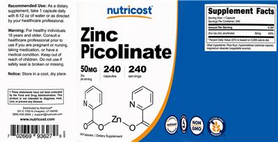 Zinc Picolinate 50 mg