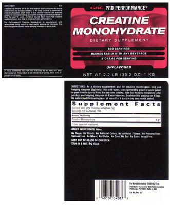 Creatine Monohydrate Unflavored