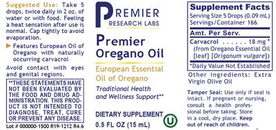 Premier Oregano Oil