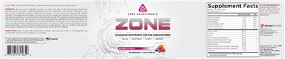 Photo of the Core Nutritionals ZONE Berrylicious label