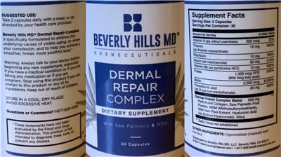 Product label for Dermal Repair Complex