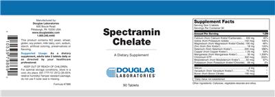 Photo of the Douglas Laboratories Spectramin Chelate label