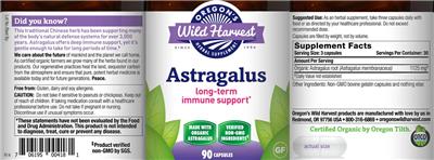 Photo of the Oregon's Wild Harvest Astragalus label